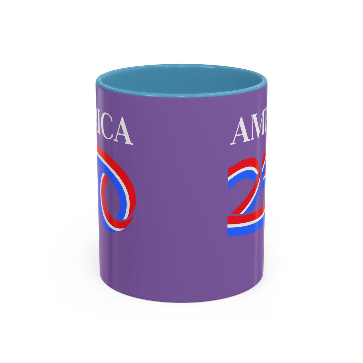 America 250 Light Purple Accent Mug by theGreenDragonTavern.shop
