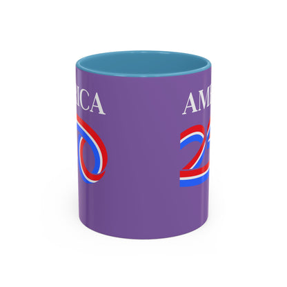 America 250 Light Purple Accent Mug by theGreenDragonTavern.shop