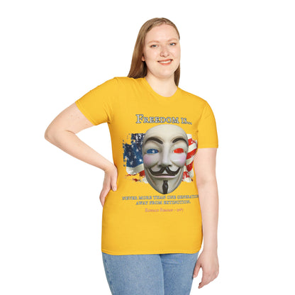 Ronald Reagan Freedom Vendetta Light colors Unisex T-Shirt by theGreenDragonTavern.shop