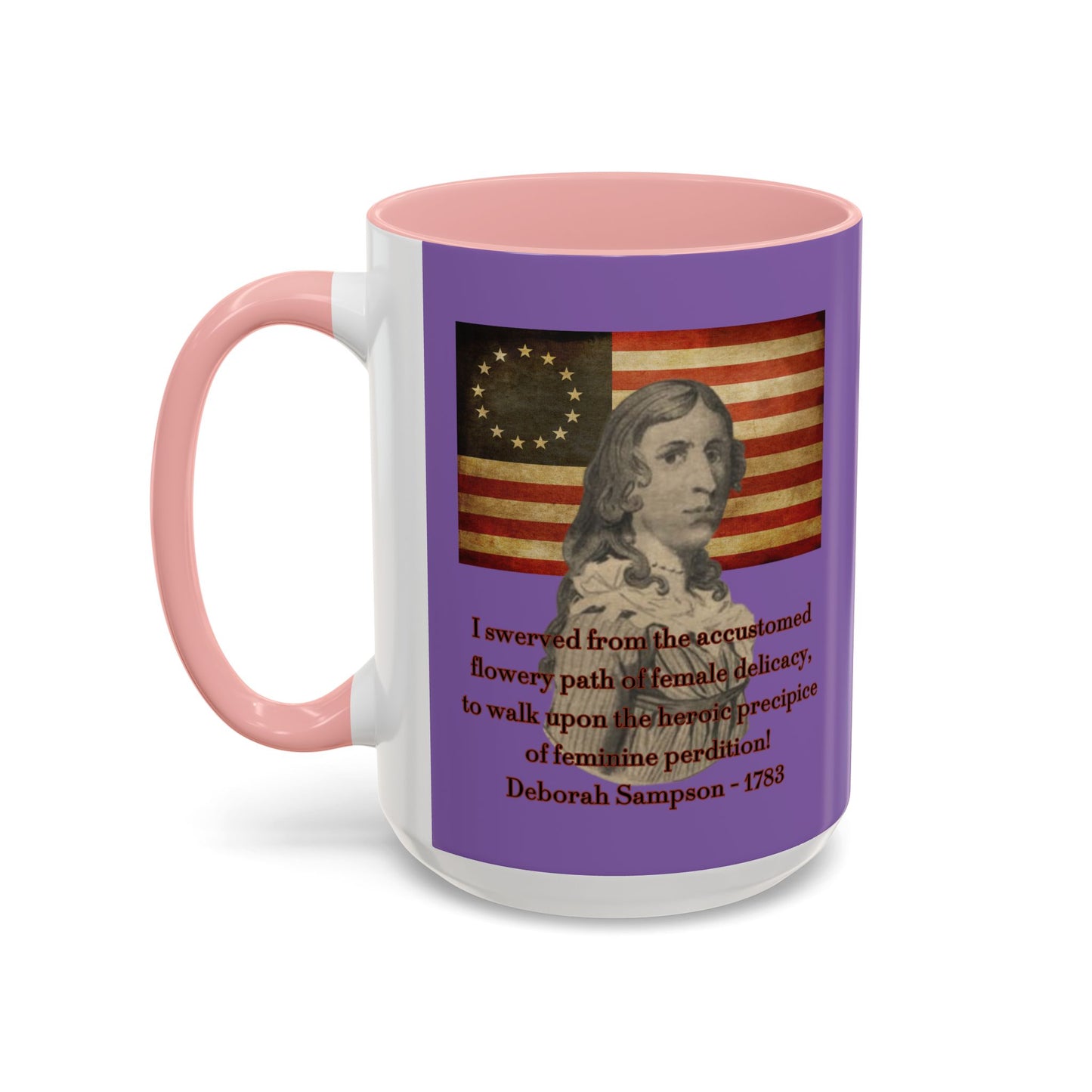 Deborah Sampson, America's Mulan Light Purple Accent Mug by theGreenDragonTavern.shop