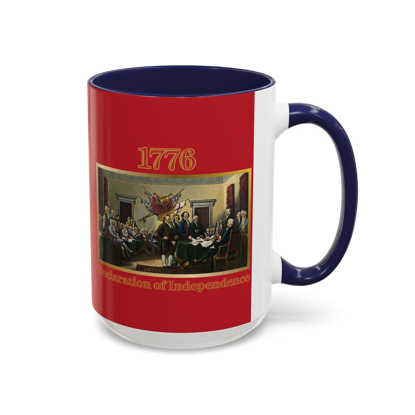 Declaration of Independence Red Accent Mug by theGreenDragonTavern.shop