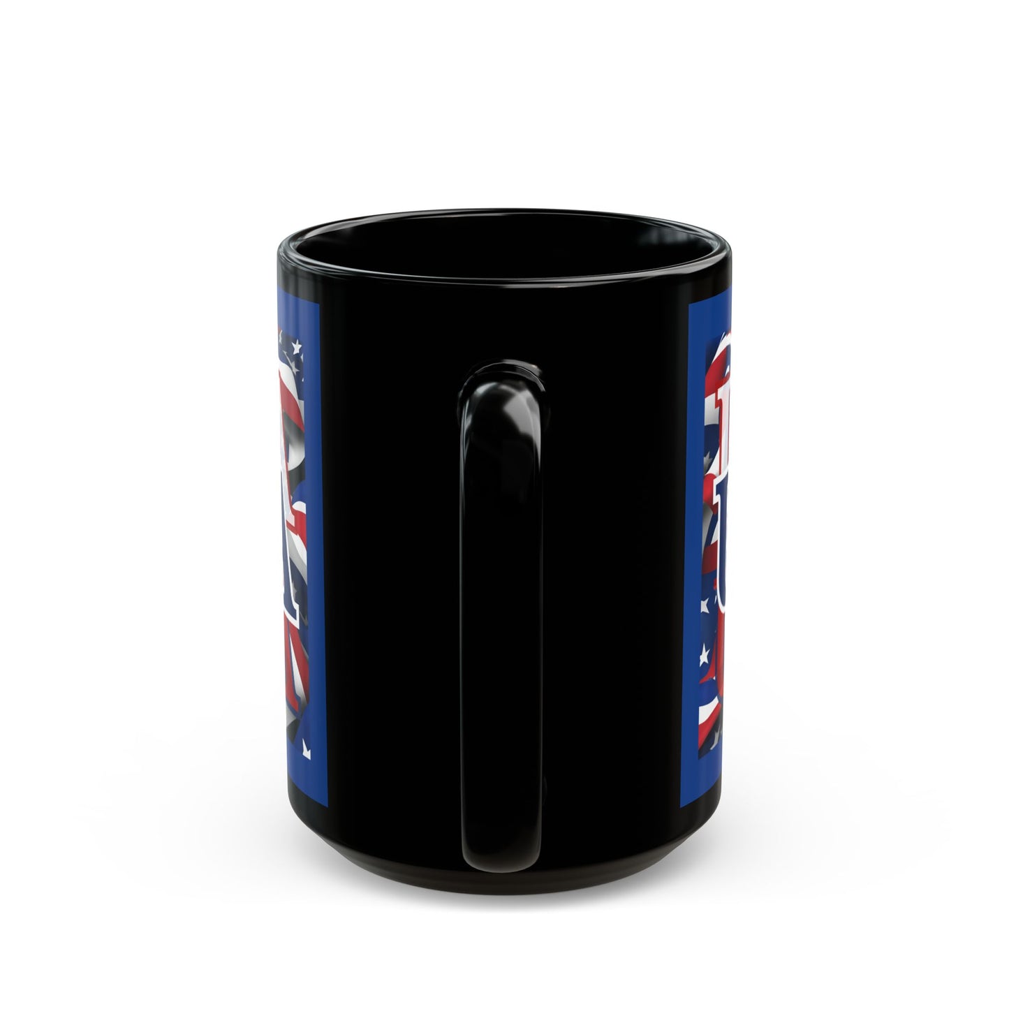 USA Blue font Center Patriot Blue Mug by theGreenDragonTavern.shop