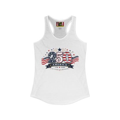 Happy 250th Anniversary America! Women's Racerback Tank Top by theGreenDragonTavern.shop
