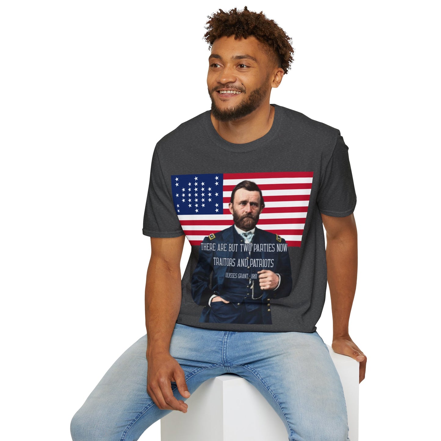 "Traitors and Patriots" Ulysses Grant Dark colors Unisex T-Shirt by theGreenDragonTavern.shop