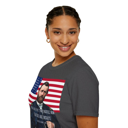 "Traitors and Patriots" Ulysses Grant Dark colors Unisex T-Shirt by theGreenDragonTavern.shop