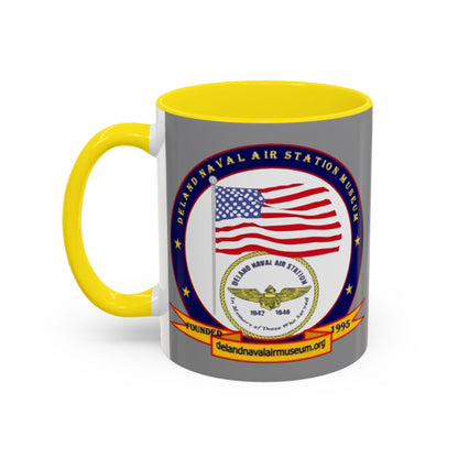 DeLand Naval Air Station Museum Grey Accent Mug by theGreenDragonTavern.shop