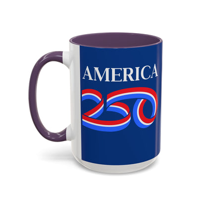America 250 Dark Blue Accent Mug by theGreenDragonTavern.shop