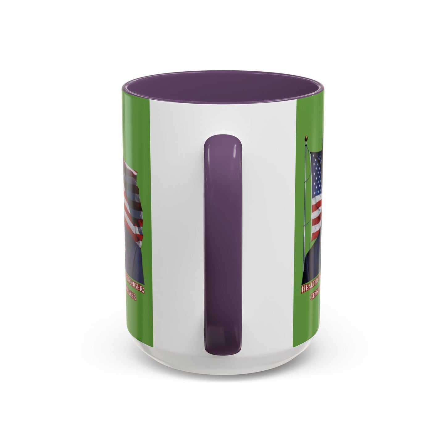 Charlie Kirk, Healthy Debate Green Accent Mug by theGreenDragonTavern.shop