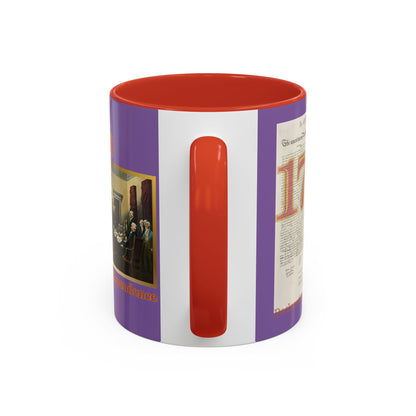 Declaration of Independence Light Purple Accent Mug by theGreenDragonTavern.shop