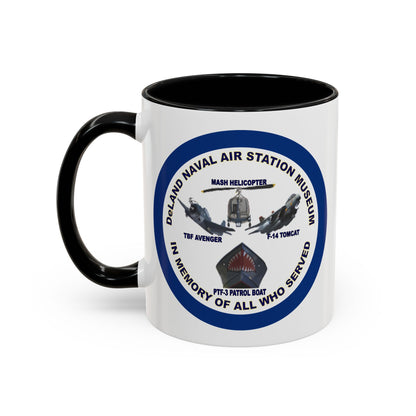 DNASM Student Art Navy Frame White Accent Mug by theGreenDragonTavern.shop