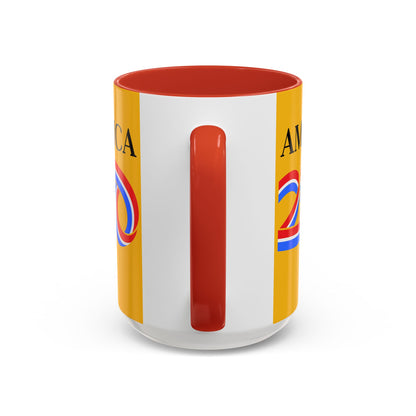 America 250 Yellow Accent Mug by theGreenDragonTavern.shop