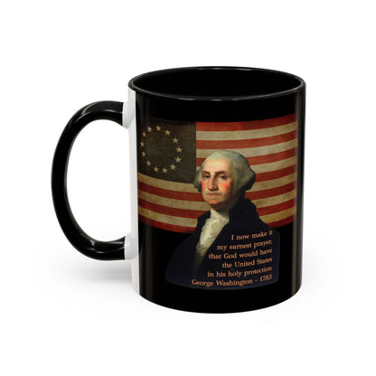 Washington's Earnest Prayer Black Accent Mug by theGreenDragonTavern.shop