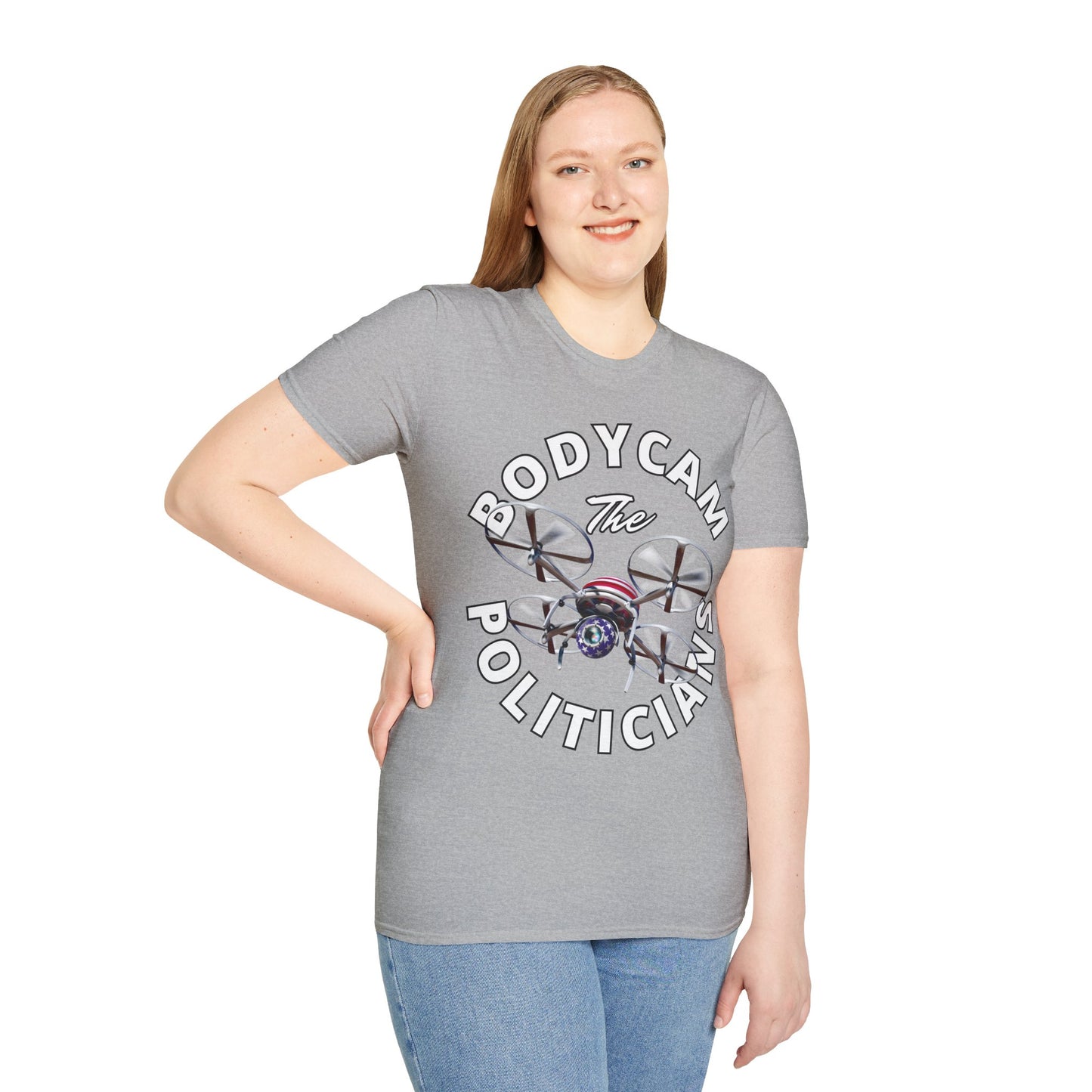 Bodycam the Politicians Drone Light colors Unisex T-Shirt by theGreenDragonTavern.shop