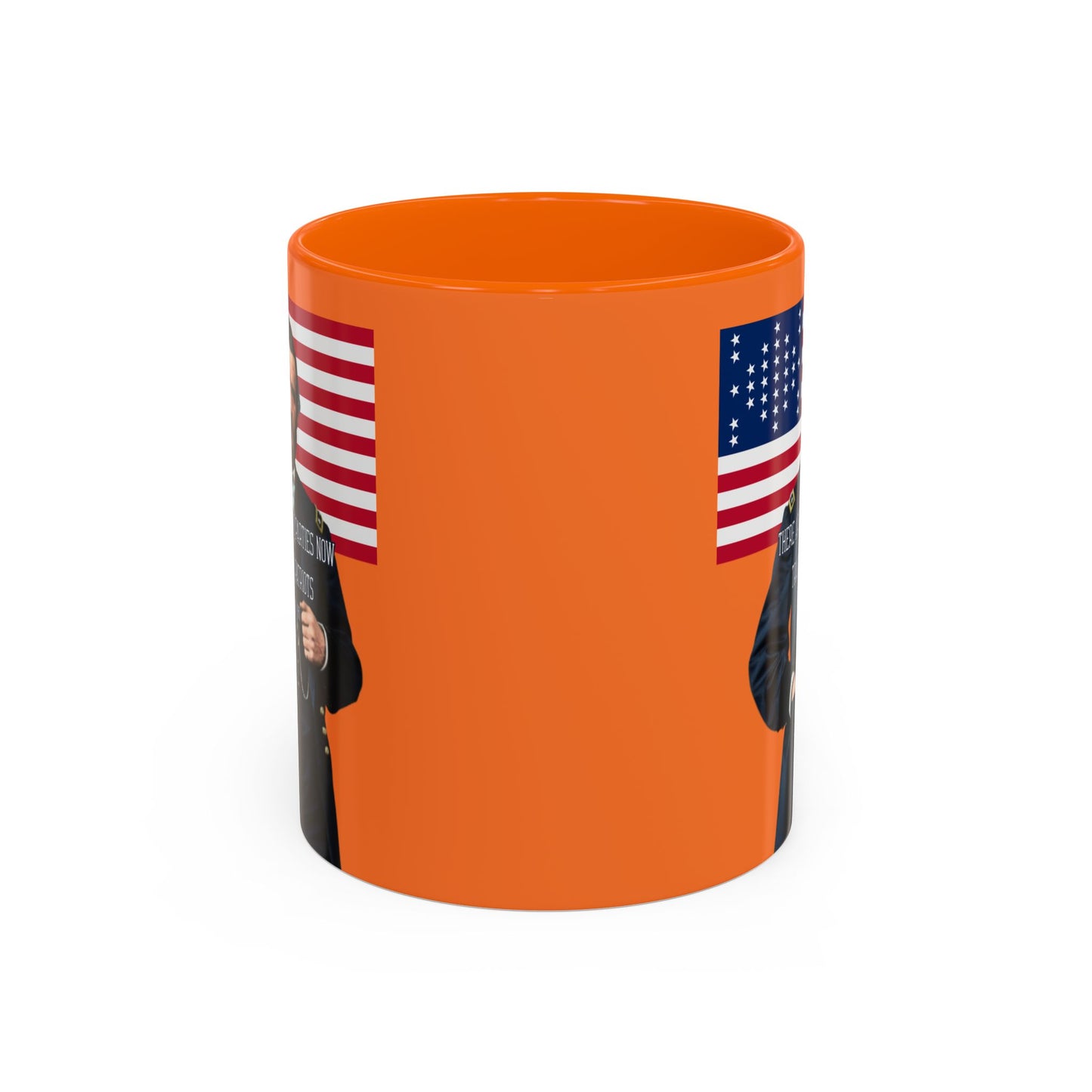 "Traitors and Patriots" Ulysses Grant Orange Accent Mug by theGreenDragonTavern.shop