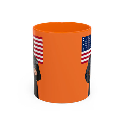 "Traitors and Patriots" Ulysses Grant Orange Accent Mug by theGreenDragonTavern.shop