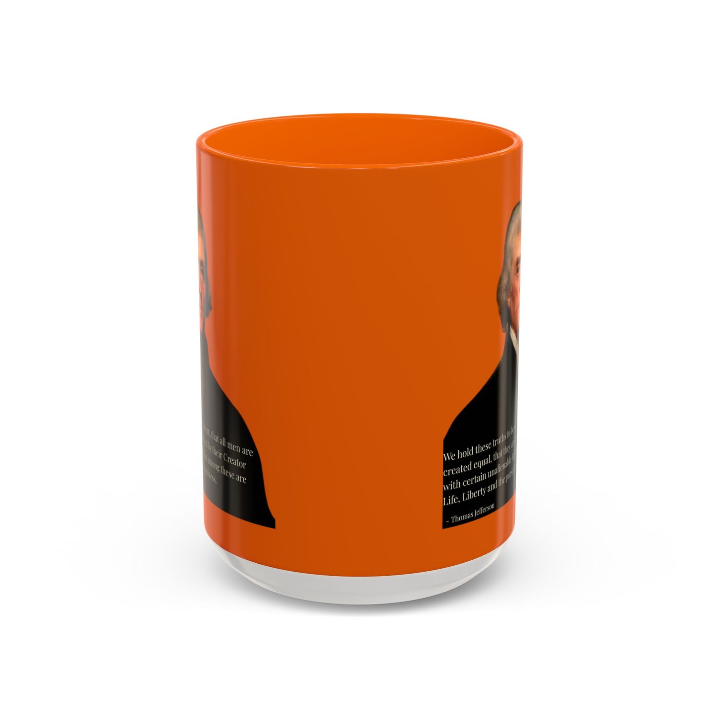 We hold these truths to be self-evident Orange Accent Mug by theGreenDragonTavern.shop