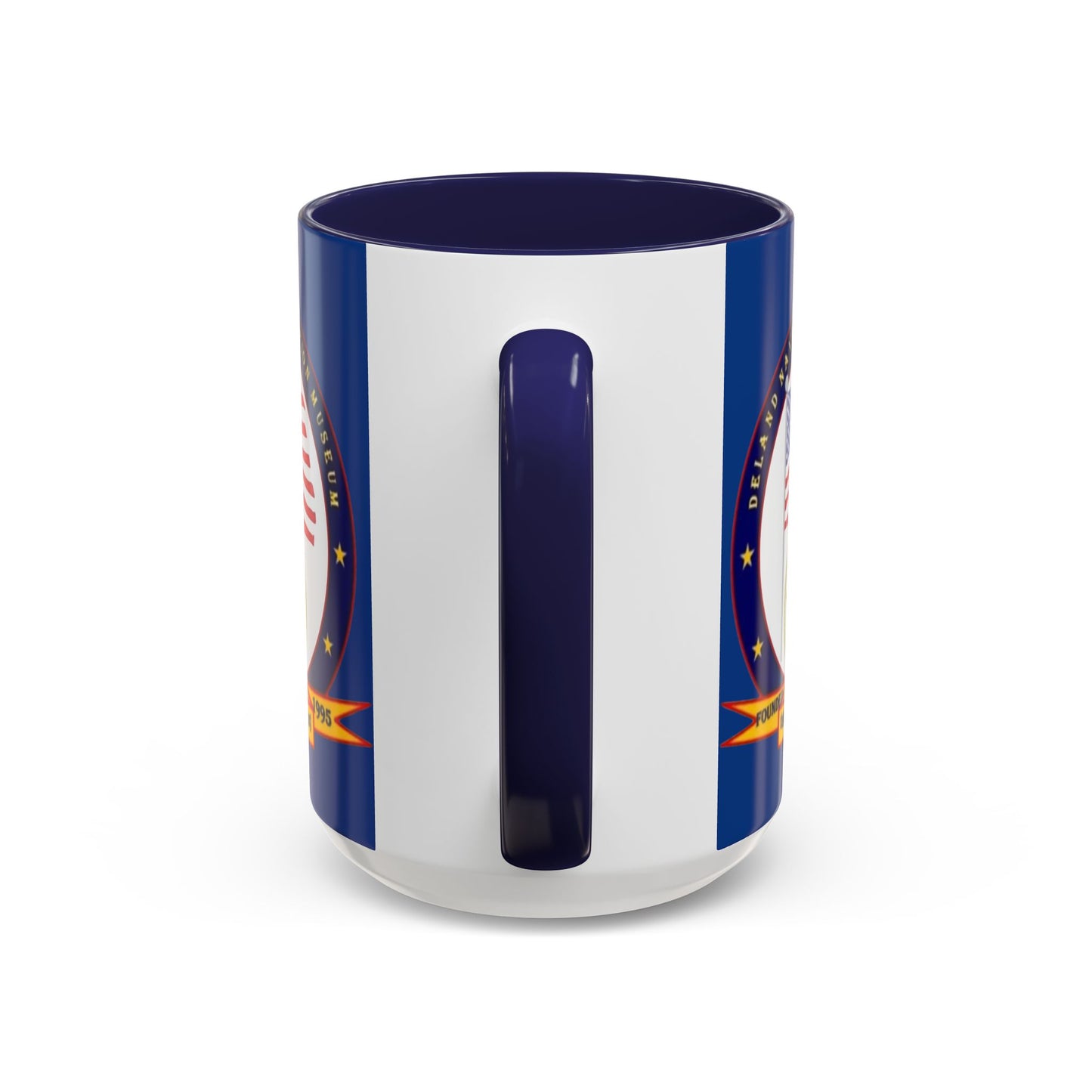 DeLand Naval Air Station Museum Blue Accent Mug by theGreenDragonTavern.shop