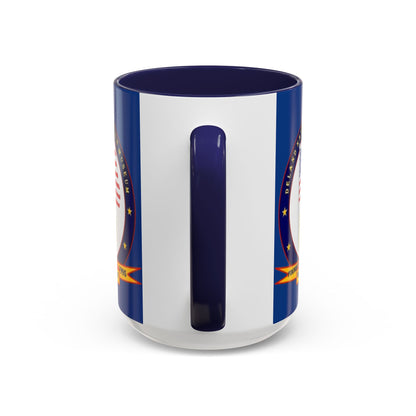 DeLand Naval Air Station Museum Blue Accent Mug by theGreenDragonTavern.shop