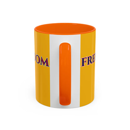 Freedom, Yellow Accent Mug by theGreenDragonTavern.shop
