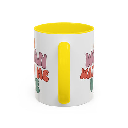I Am Woman Watch Me Vote White Accent Mug by theGreenDragonTavern.shop