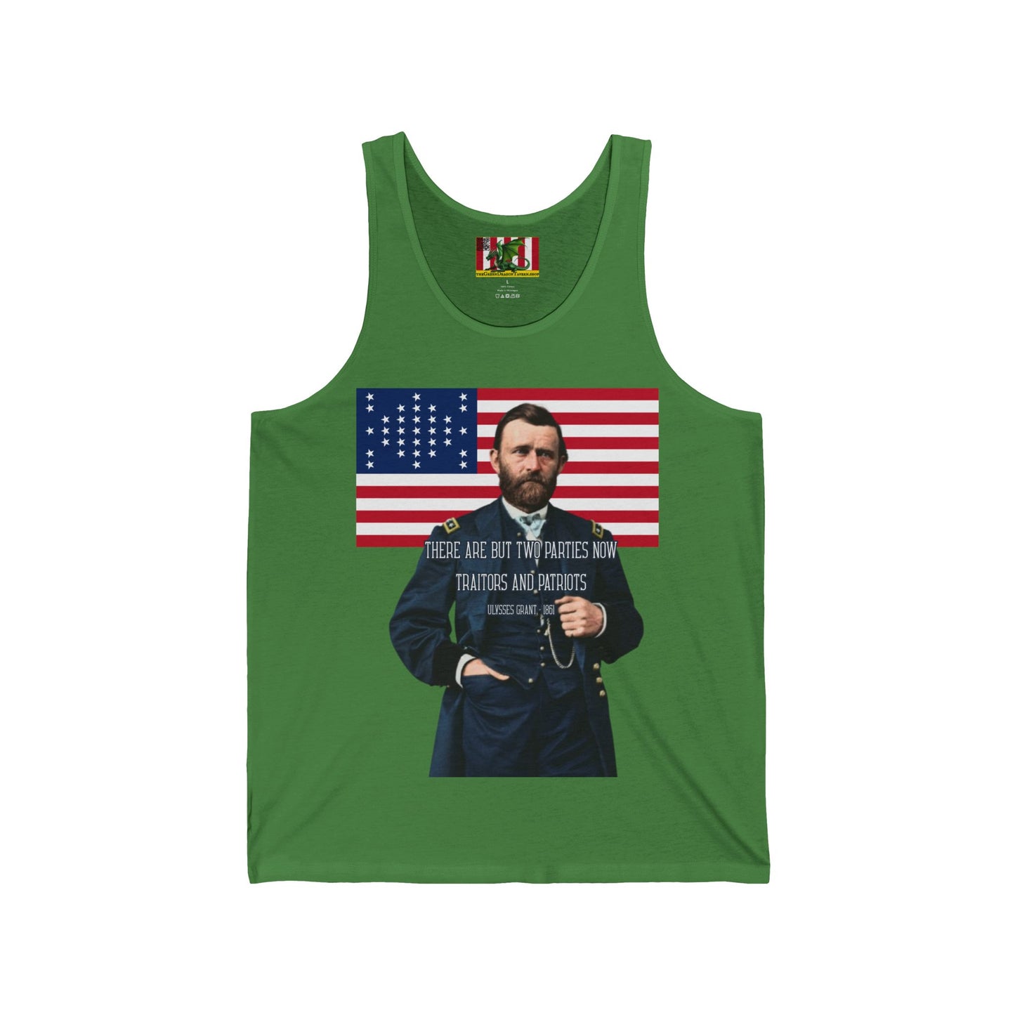 "Traitors and Patriots" Ulysses Grant Unisex Jersey Tank Top by theGreenDragonTavern.shop