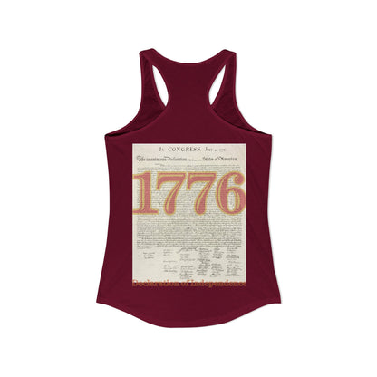 Declaration of Independence Women's Racerback Tank Top by theGreenDragonTavern.shop