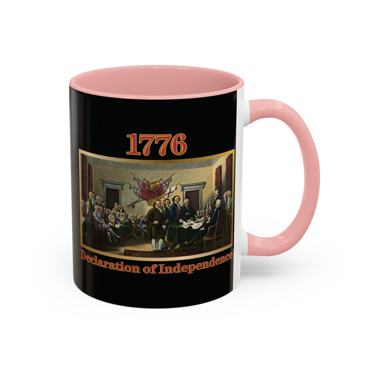 Declaration of Independence Black Accent Mug by theGreenDragonTavern.shop