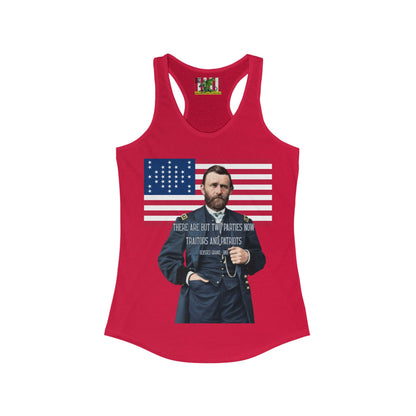 "Traitors and Patriots" Ulysses Grant Women's Racerback Tank Top by theGreenDragonTavern.shop