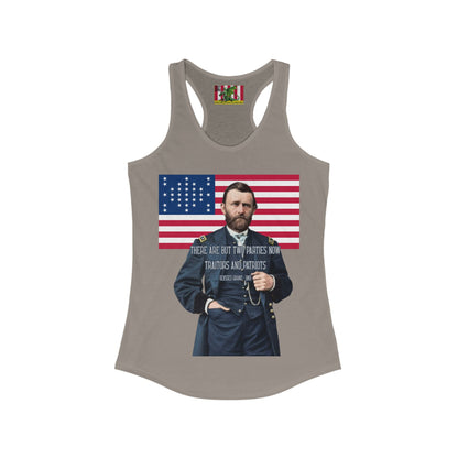 "Traitors and Patriots" Ulysses Grant Women's Racerback Tank Top by theGreenDragonTavern.shop