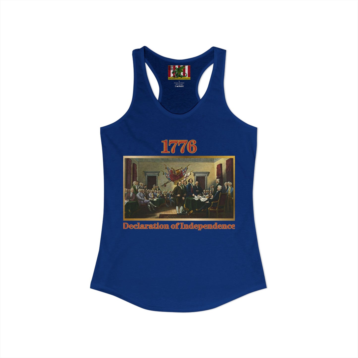 Declaration of Independence Women's Racerback Tank Top by theGreenDragonTavern.shop