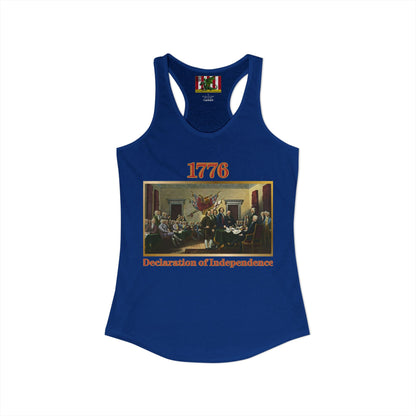 Declaration of Independence Women's Racerback Tank Top by theGreenDragonTavern.shop