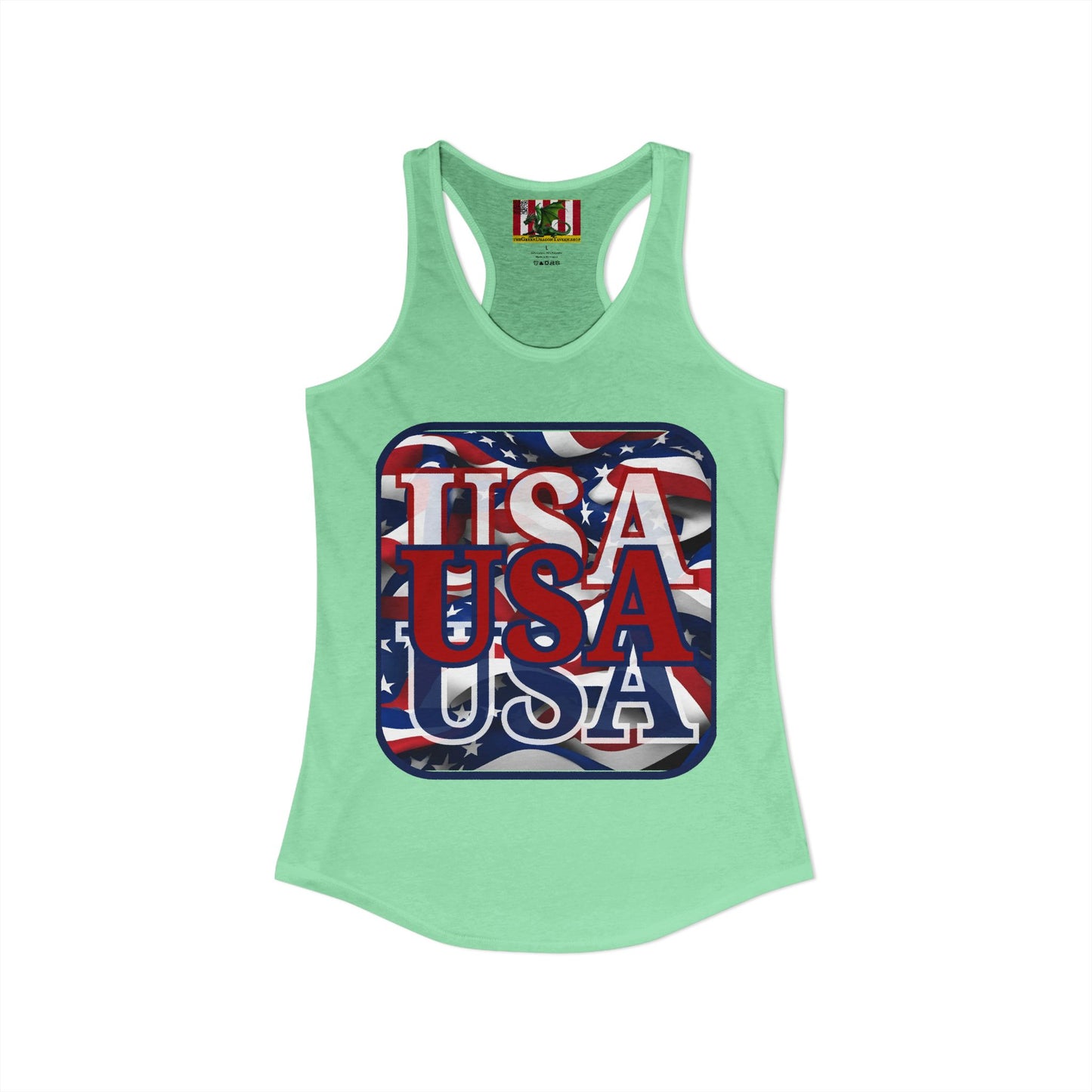 RED White and Blue USA Patriot Women's Racerback Tank Top by theGreenDragonTavern.shop