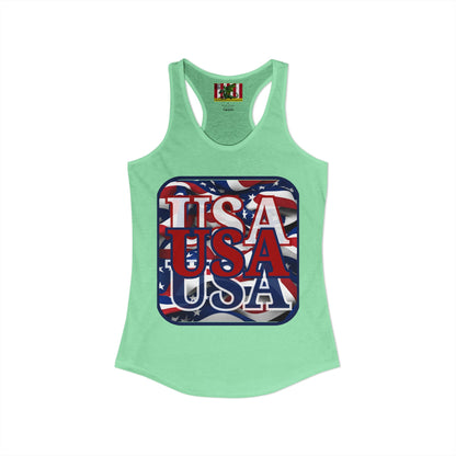 RED White and Blue USA Patriot Women's Racerback Tank Top by theGreenDragonTavern.shop
