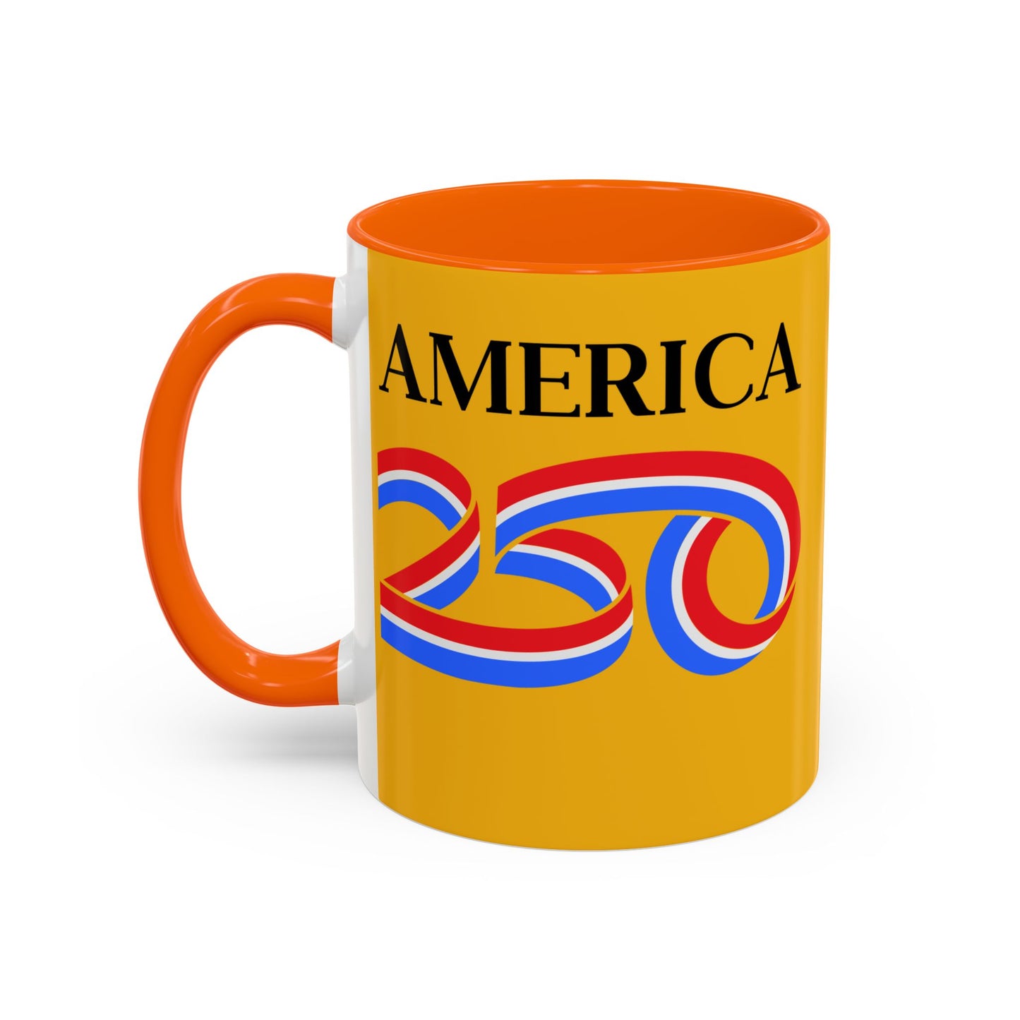 America 250 Yellow Accent Mug by theGreenDragonTavern.shop