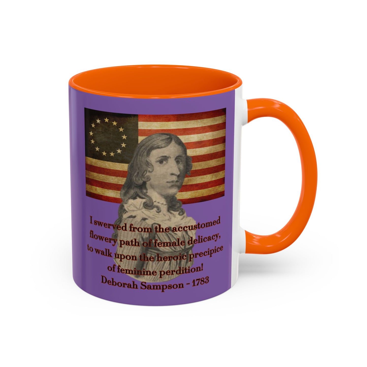 Deborah Sampson, America's Mulan Light Purple Accent Mug by theGreenDragonTavern.shop