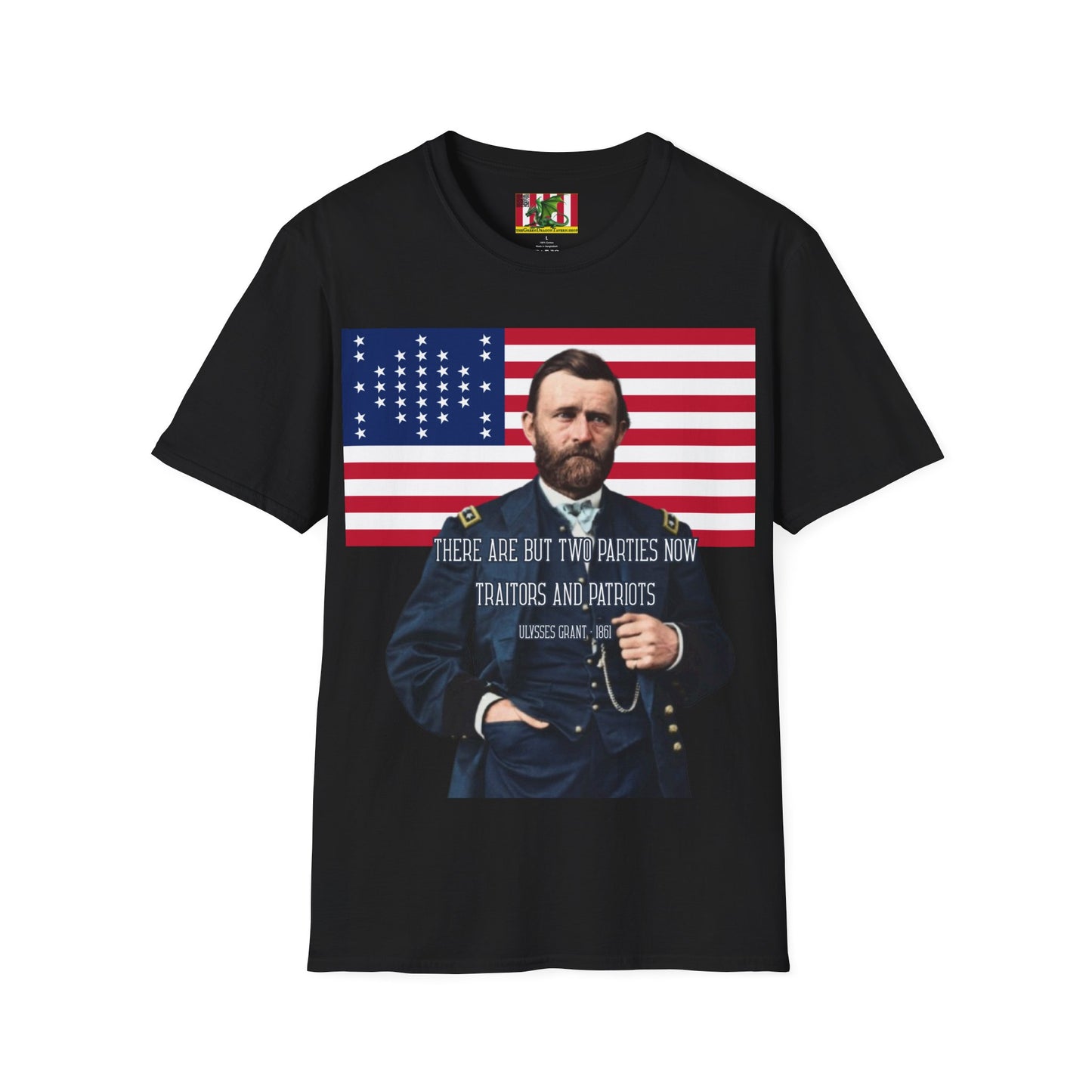 "Traitors and Patriots" Ulysses Grant Dark colors Unisex T-Shirt by theGreenDragonTavern.shop