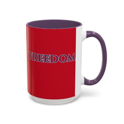 Freedom, Red Accent Mug by theGreenDragonTavern.shop