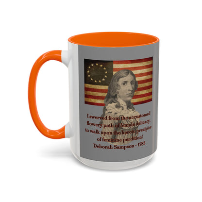 Deborah Sampson, America's Mulan Grey Accent Mug by theGreenDragonTavern.shop