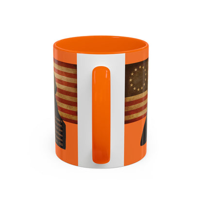 Washington's Earnest Prayer Orange Accent Mug by theGreenDragonTavern.shop
