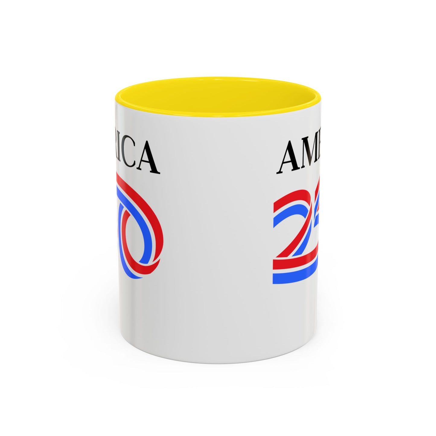 America 250 White Accent Mug by theGreenDragonTavern.shop