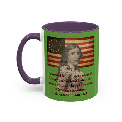 Deborah Sampson, America's Mulan Green Accent Mug by theGreenDragonTavern.shop