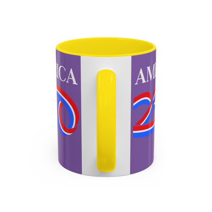 America 250 Light Purple Accent Mug by theGreenDragonTavern.shop