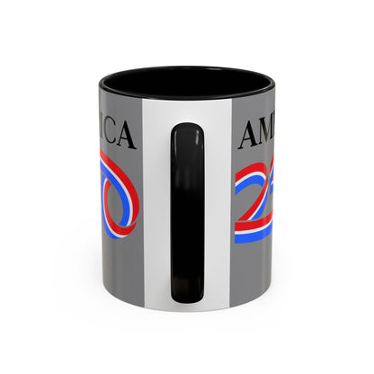 America 250 Grey Accent Mug by theGreenDragonTavern.shop
