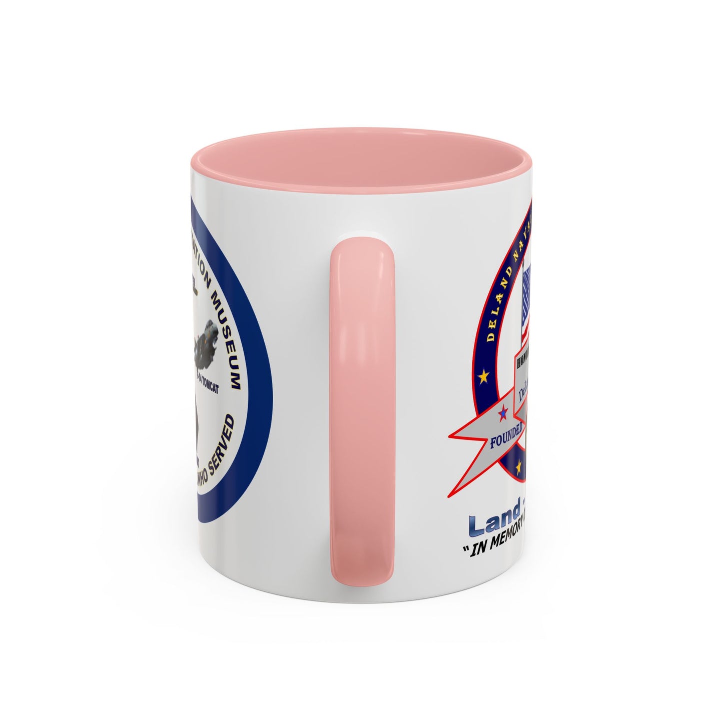 DNASM 2-sided, Founding & Student Art w/Navy Ring White Accent Mug by theGreenDragonTavern.shop