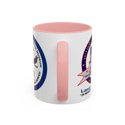 DNASM 2-sided, Founding & Student Art w/Navy Ring White Accent Mug by theGreenDragonTavern.shop