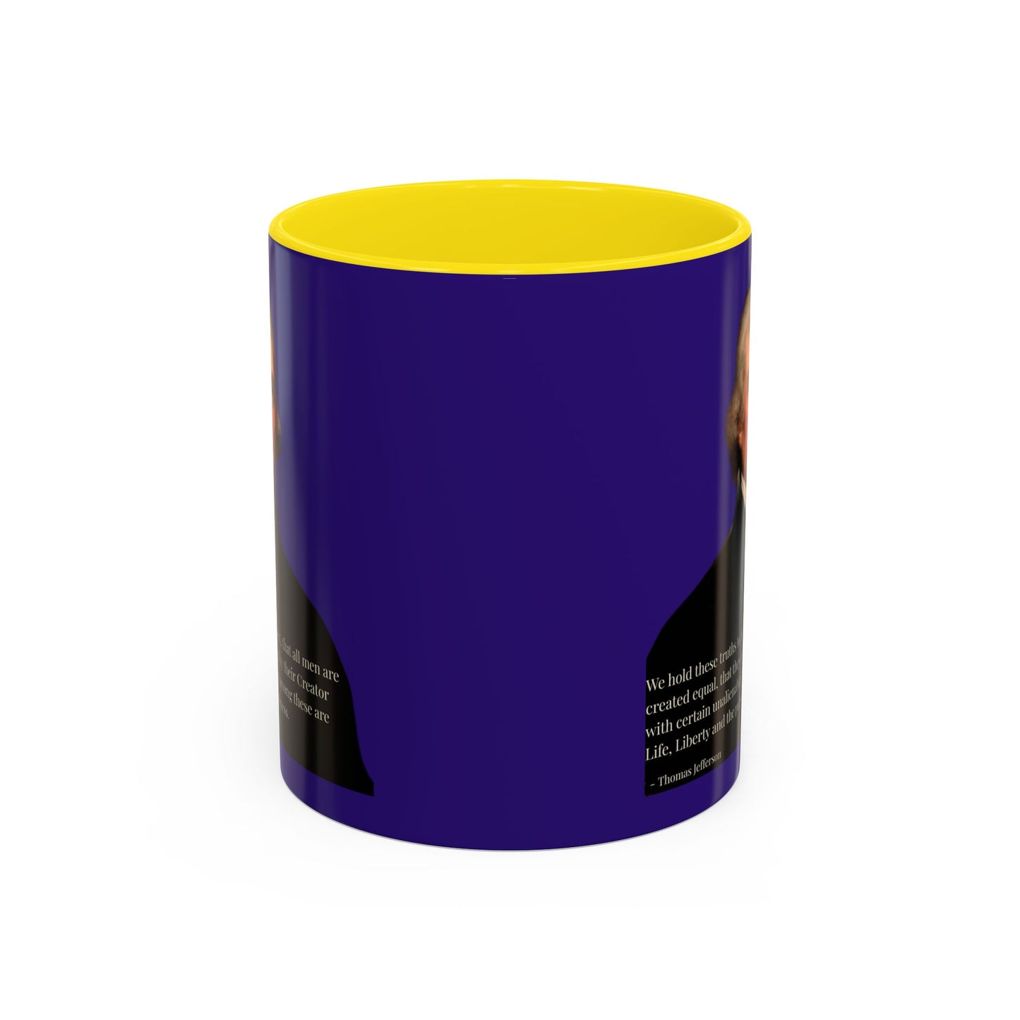 We hold these truths to be self-evident Dark Purple Accent Mug by theGreenDragonTavern.shop