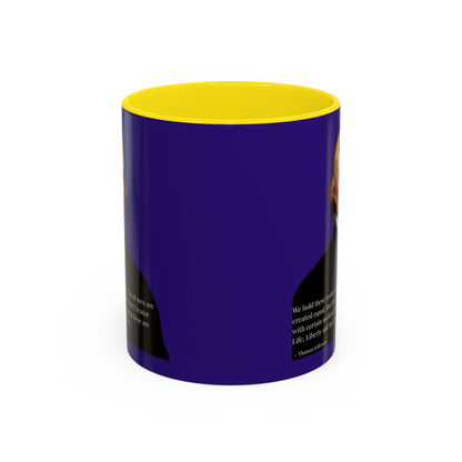 We hold these truths to be self-evident Dark Purple Accent Mug by theGreenDragonTavern.shop