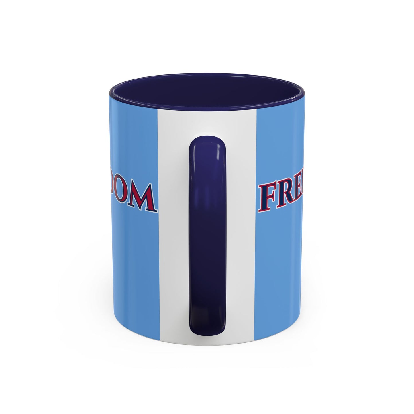 Freedom, Light Blue Accent Mug by theGreenDragonTavern.shop