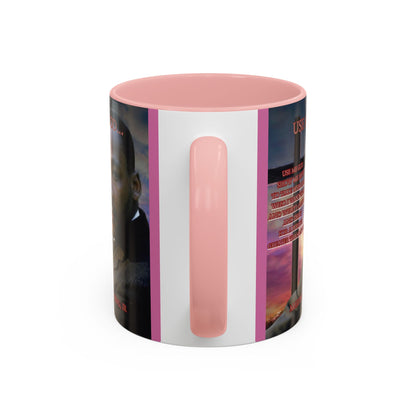Use Me God, MLK Jr Pink Accent Mug by theGreenDragonTavern.shop