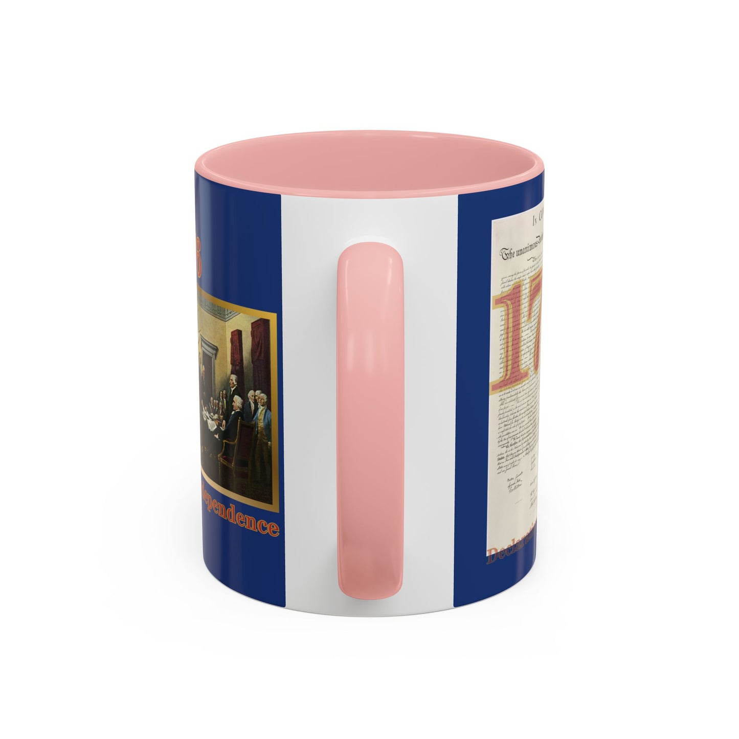 Declaration of Independence Dark Blue Accent Mug by theGreenDragonTavern.shop